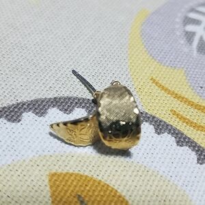 Vintage Gold Earrings with Rose Design